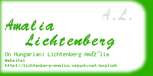 amalia lichtenberg business card